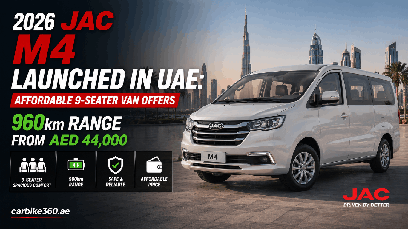 2026 JAC M4 Launched in UAE: Affordable 9-Seater Van Offers 960km Range From AED 44,000