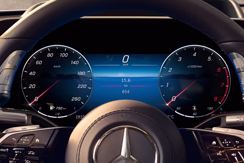 Mercedes-Benz S-Class Close View Of Tachometer