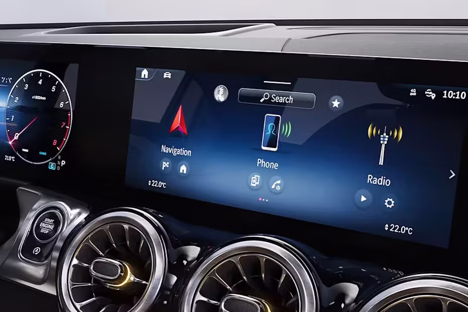 Mercedes-Benz GLB Class Stereo with Power start Button Close Up View AC Vents