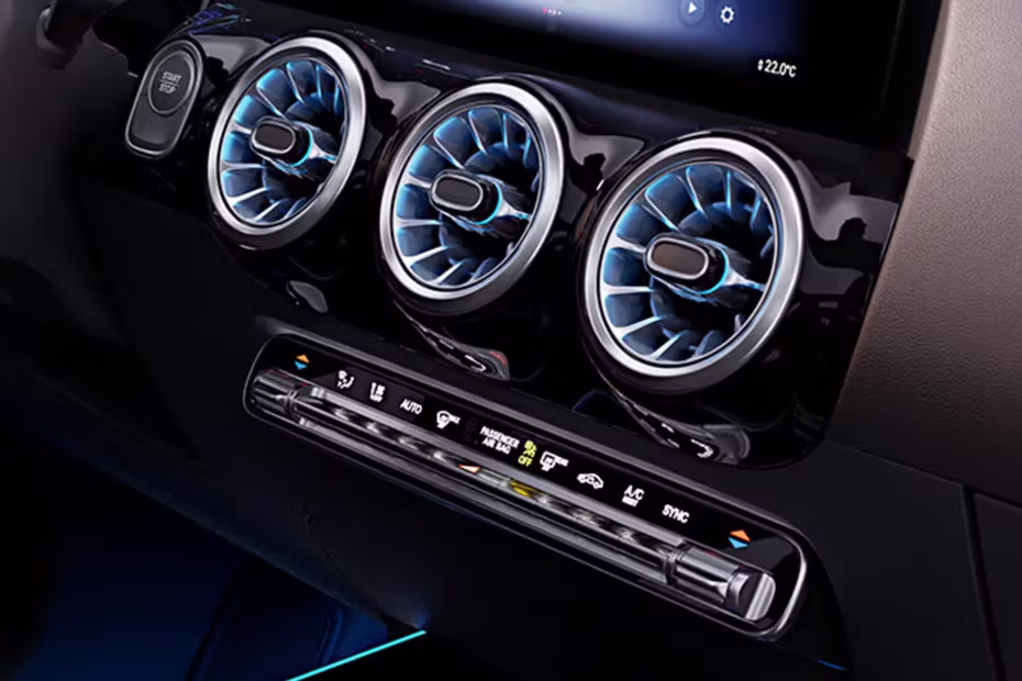 Mercedes-Benz EQA Front AC Controls with Power Start Button