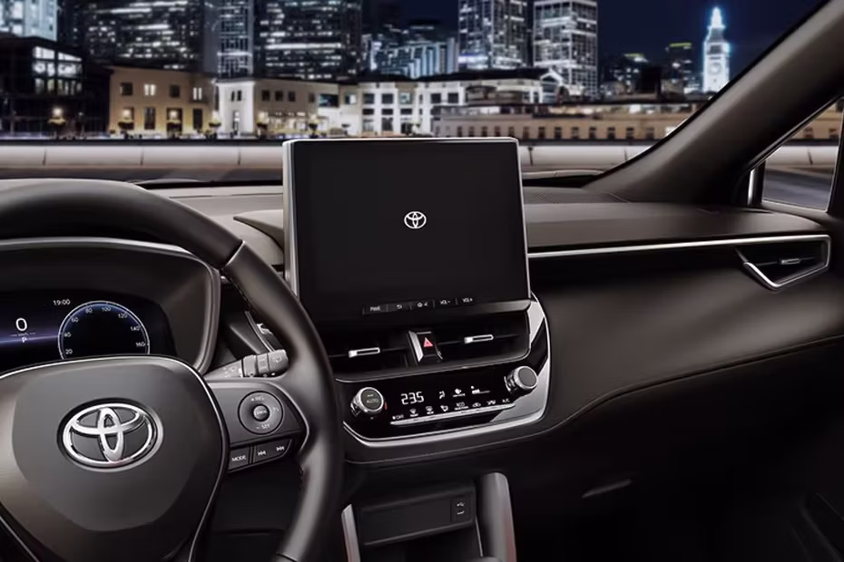 Toyota Corolla hybrid Dashboard Floating Touchscreen Display Steering View