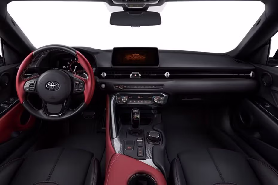 Toyota Supra Dashboard Layout Floating Touchscreen Dual Tone Interior