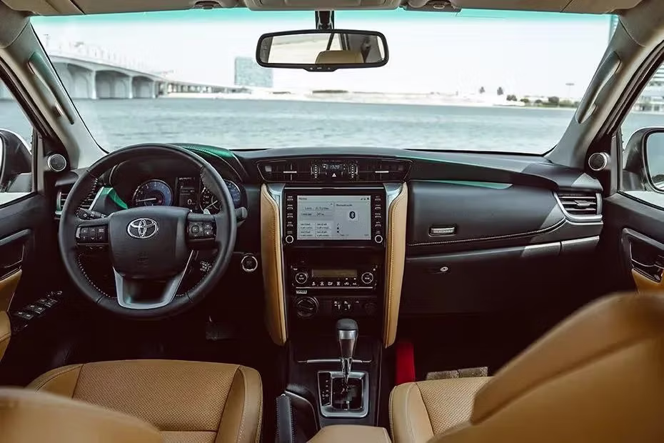 Toyota Fortuner Dashboard Layout Floating Screen Center Console And Dual Tone Interior