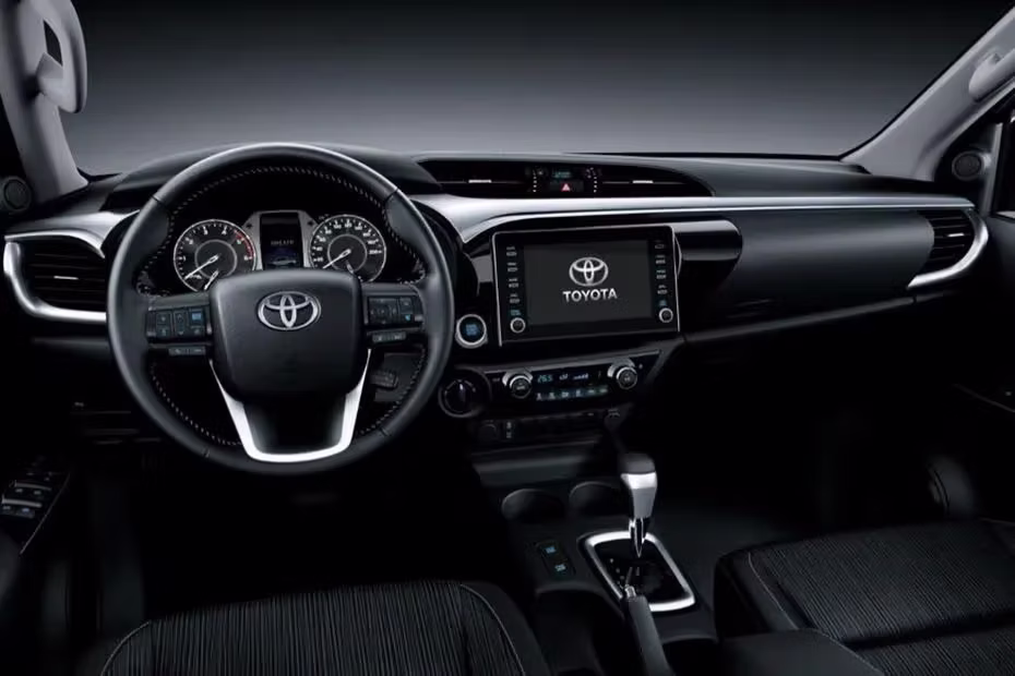 Toyota Hilux Dashboard Layout Floating Touchscreen  Black them Interior