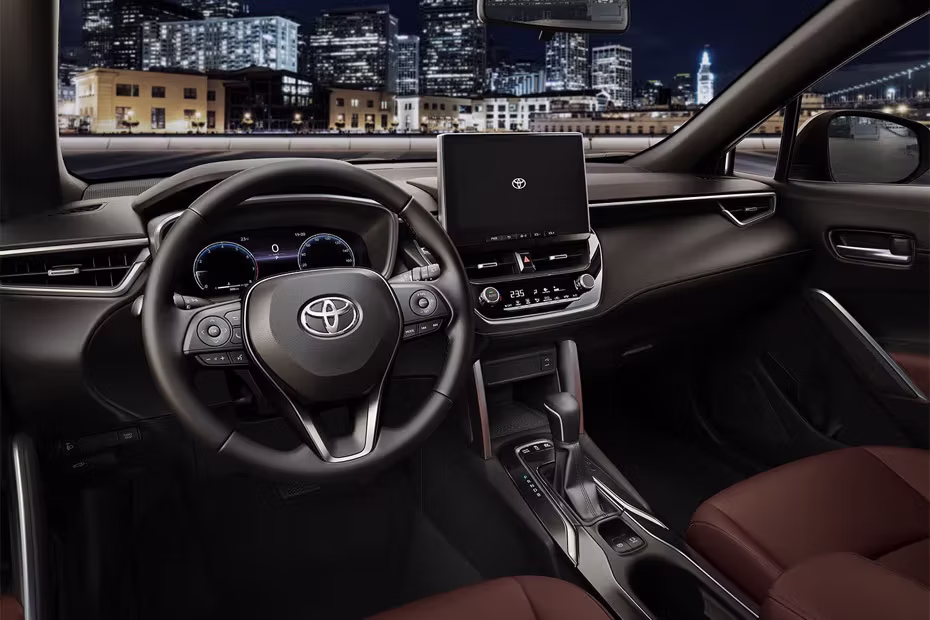 Toyota Corolla Cross Dashboard Layout Floating Touchscreen Display Dual Tone Interior