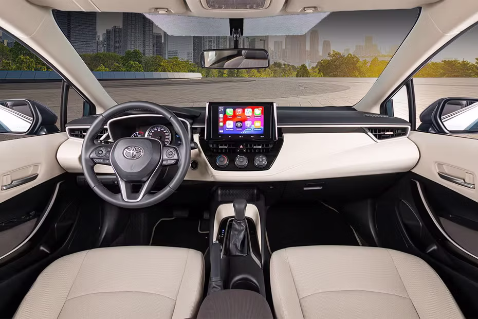 Toyota Corolla Dashboard Layout Floating Screen & Dual Tone Interior
