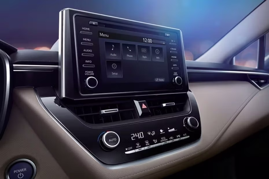 Toyota Corolla Hybrid Stereo With AC Vents And Controls