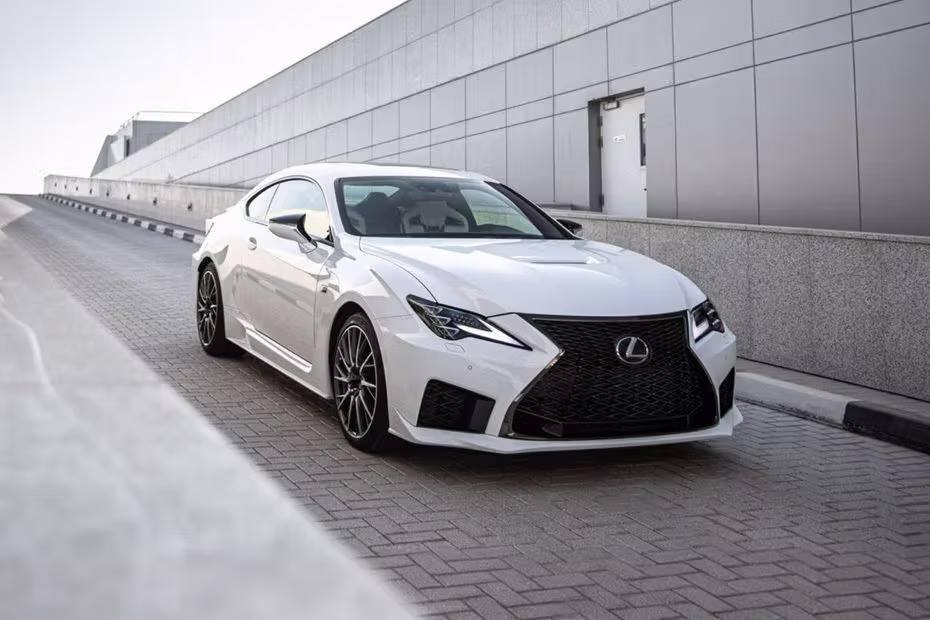 Lexus RC F Front View LED DRL With Side Alloy Wheel