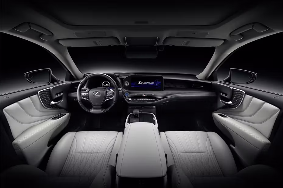 Lexus LS Hybrid Dashboard Layout Floating Display Touchscreen Steering Wheel