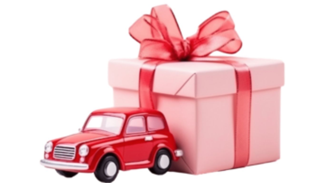 Sparkling car adorned with pink hearts and fresh flowers.jpg