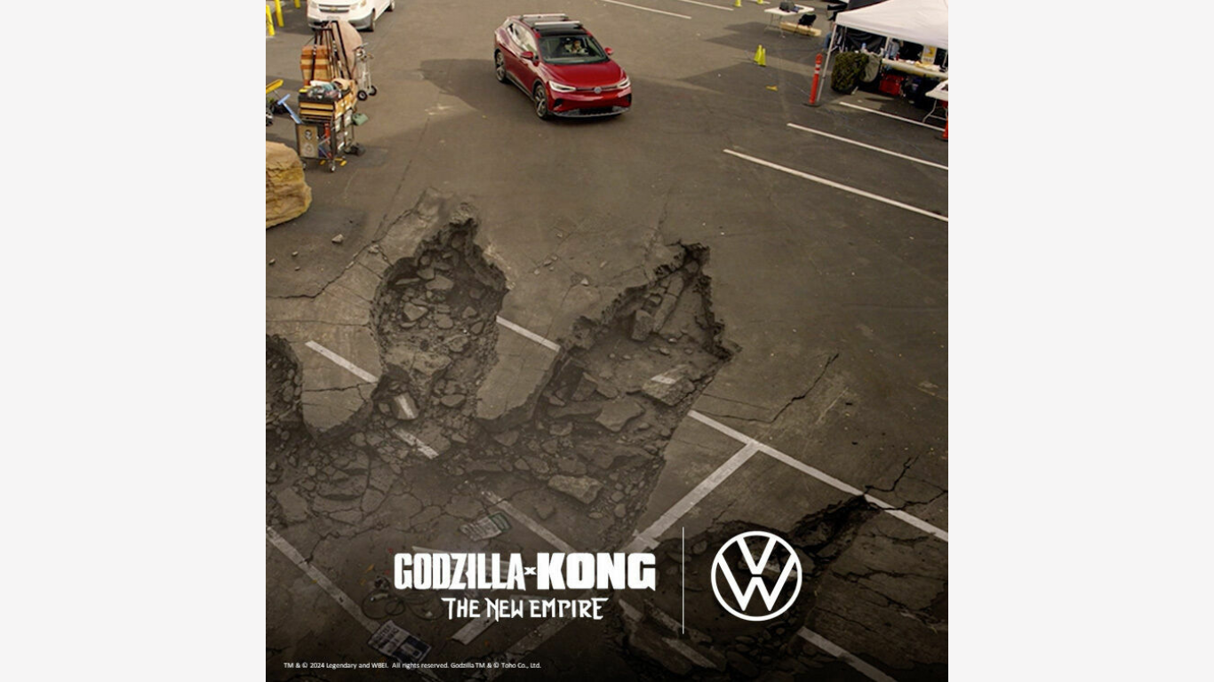Volkswagen ID.4 appears in a new film alongside King Kong and Godzilla