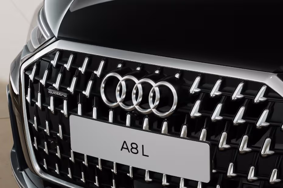  Audi A8 L 2026 Grille mounted front emblem
