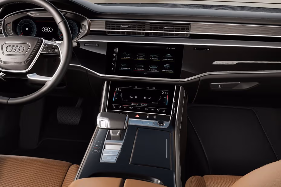  Audi A8 L 2026 interior centre console storage compartment
