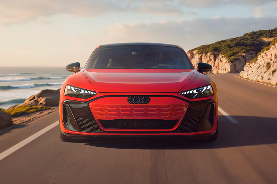Audi E-tron GT 2026 Front View With LED Headlights