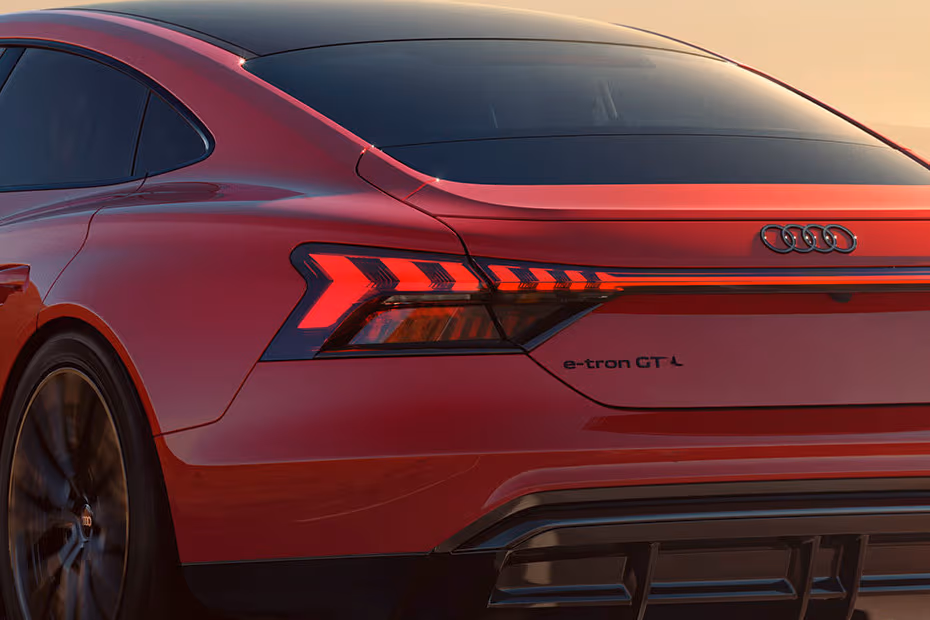 Audi E-tron GT 2026 Rear View With LED Taillights