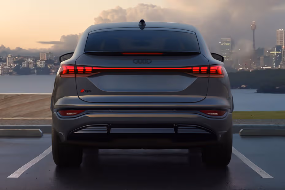 Audi Q6 Sportback e-tron 2026 Rear View With LED Taillights