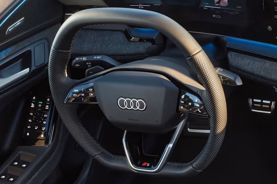 Audi Q6 Sportback e-tron 2026 Steering Wheel Horn Pad with brand emblem