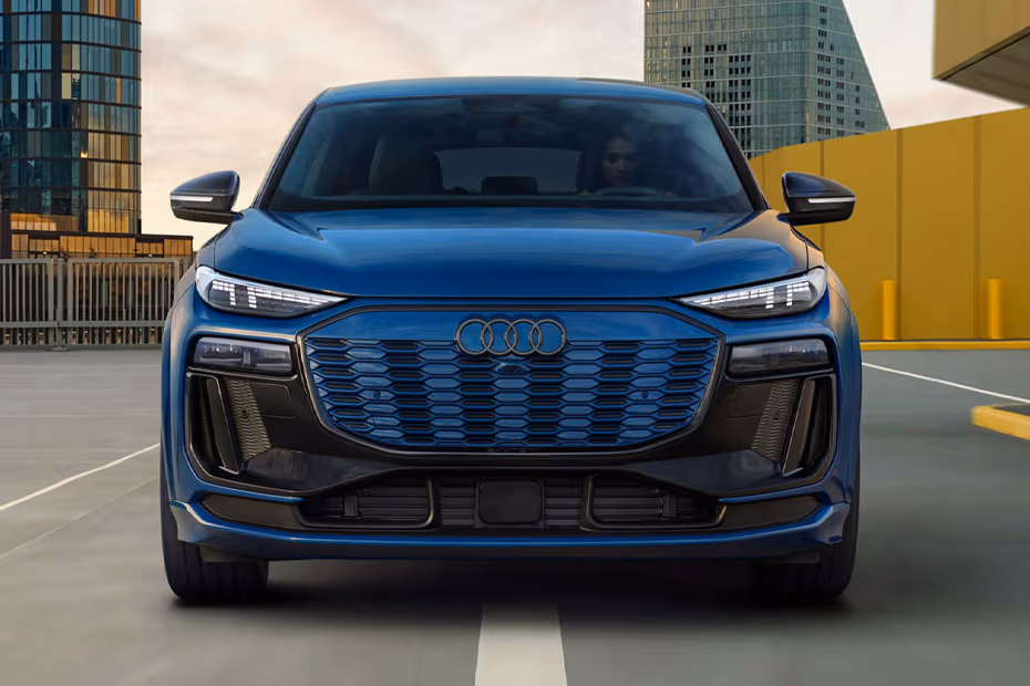Audi SQ6 Sportback e-tron 2026 front view with LED Headlights