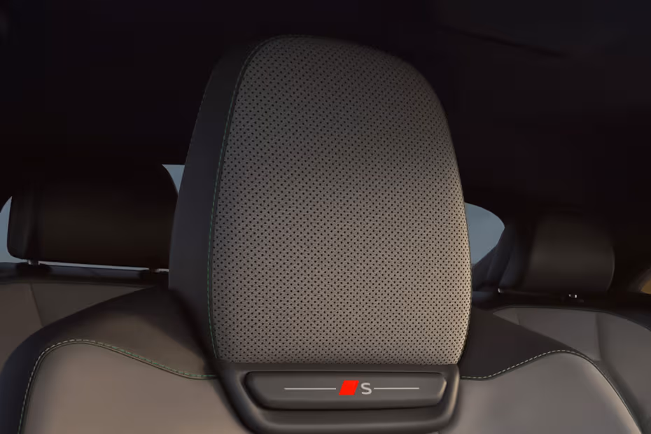 Audi SQ6 Sportback e-tron 2026 interior front seat adjustable headrest