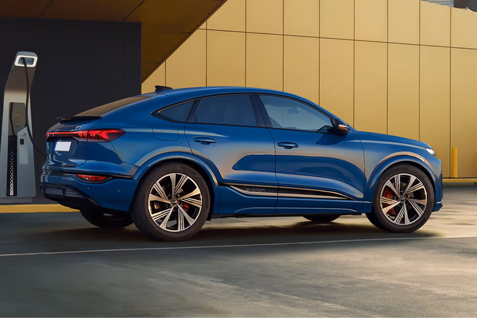 Audi SQ6 Sportback e-tron 2026 rear right side angle view