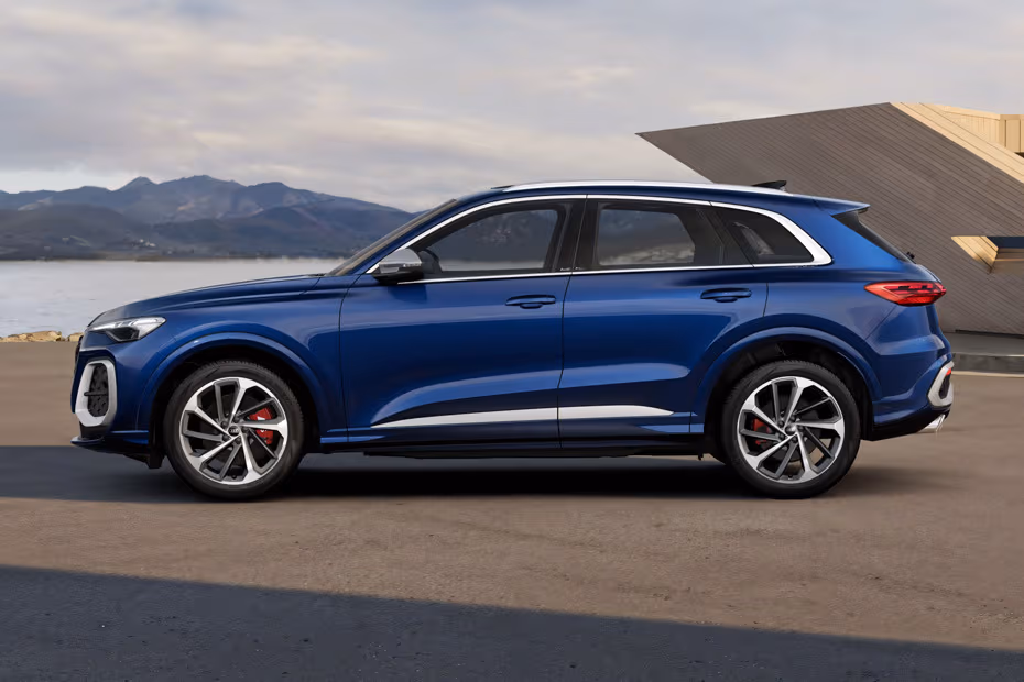 Audi SQ 5 2026 left profile showing alloy wheels