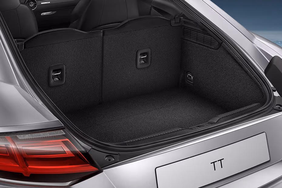 Audi TT Coupe 2026 exterior rear profile showing the open boot space