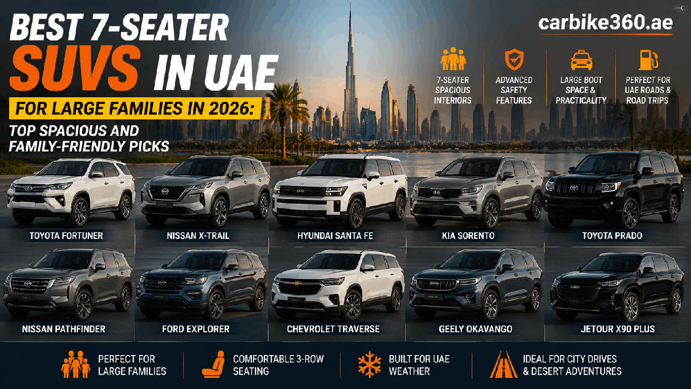 Best 7-Seater SUVs in UAE for Large Families in 2026: Top Spacious and Family-Friendly Picks