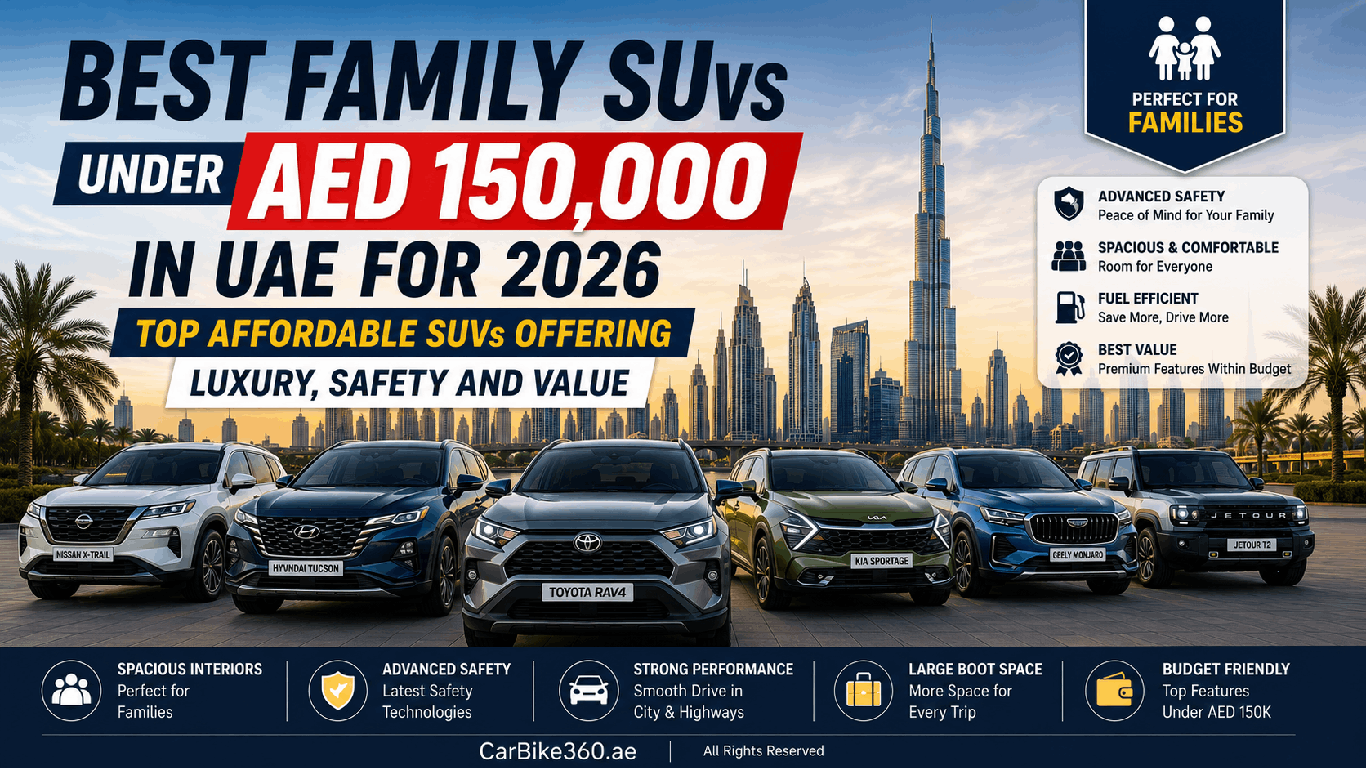 Best Family SUVs Under AED 150,000 in UAE for 2026: Top Affordable SUVs Offering Luxury, Safety and Value