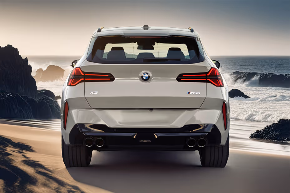 BMW X3 2026 Beige Colour SUV Exterior Close Rear Trunk