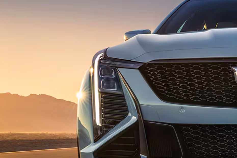Cadillac CT5 V 2026 LED projector headlight close-up