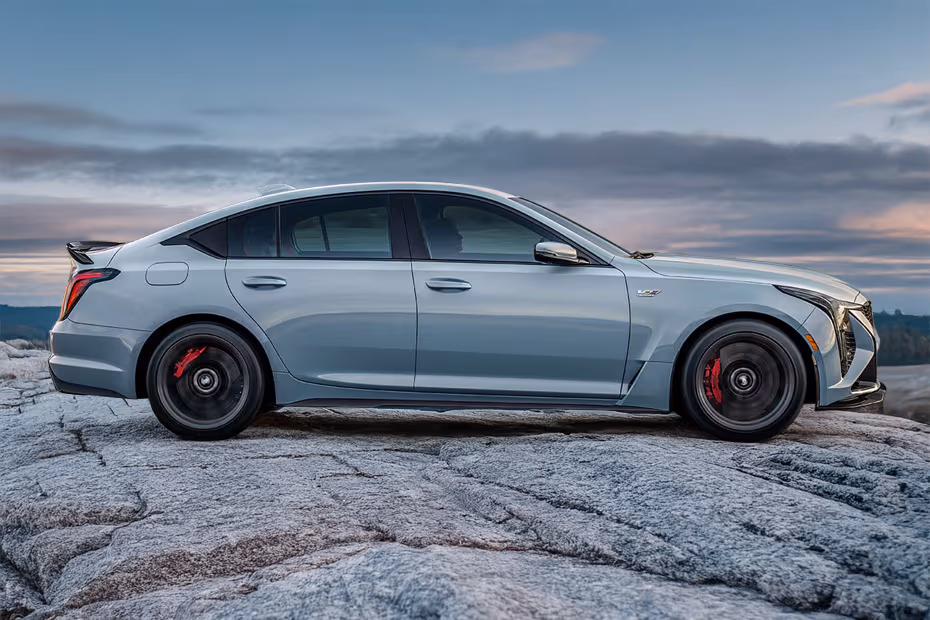 Cadillac CT5 V 2026 Left side profile showing alloy wheels