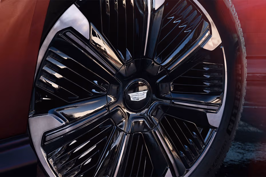 Cadillac Escalade IQ 2026 SUV Aerodynamic alloy wheel design close-up