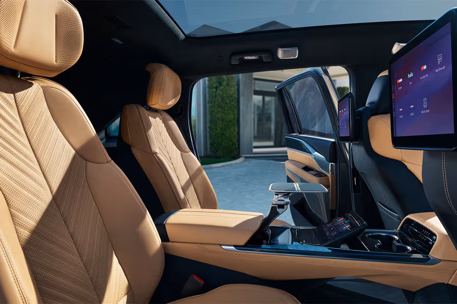 Cadillac Escalade IQ 2026 SUV Rear passenger seating layout