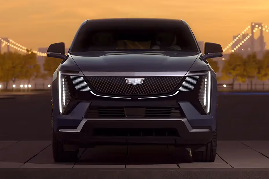 Cadillac ESCALADE IQL 2026 Front view with LED headlights