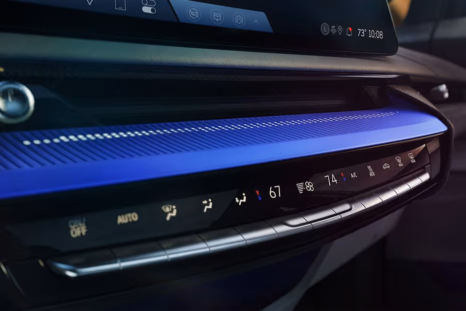 Cadillac Optiq 2025 Dashboard climate control system AC controls