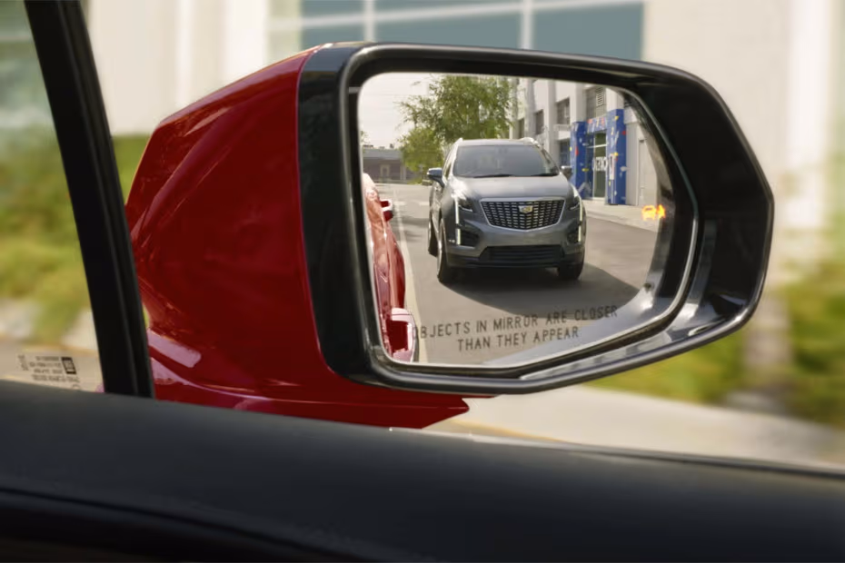 Cadillac XT6 2026 ORVM glass with blind spot warning indicator