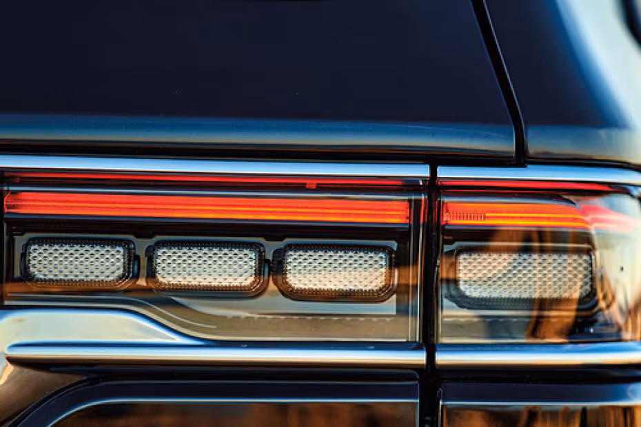 Jeep Grand Wagoneer 2026 split LED taillight design close up