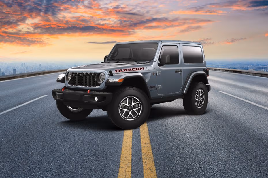 Jeep Wrangler 2 Door 2026 Anvil SUV front view with LED Headlights
