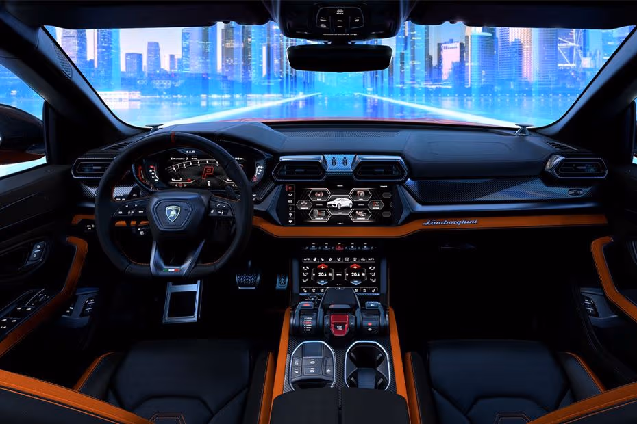 Lamborghini Urus 2026 Dashboard Layout with Dual Integrated Displays