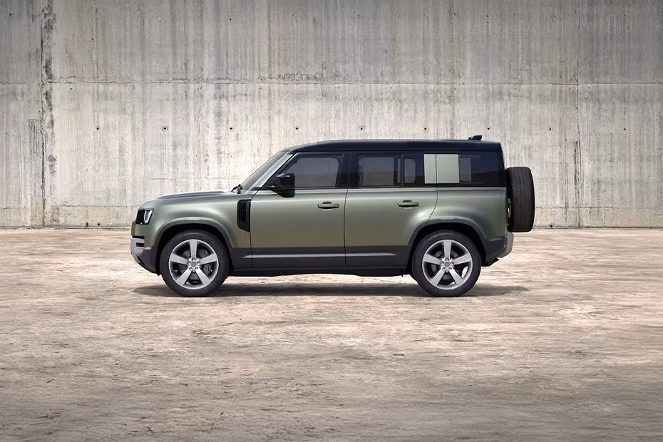 Land Rover DEFENDER 110 2026 Left side profile with alloy wheels