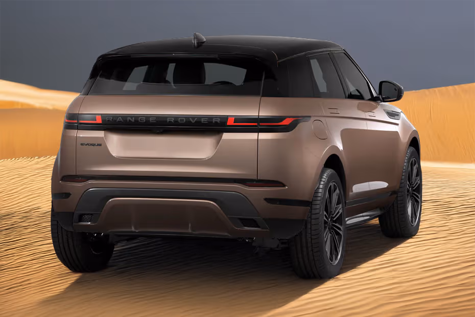 Land Rover RANGE ROVER EVOQUE 2026 Rear Right Side Angle View Showing Taillights, Tailgate and Alloy Wheels