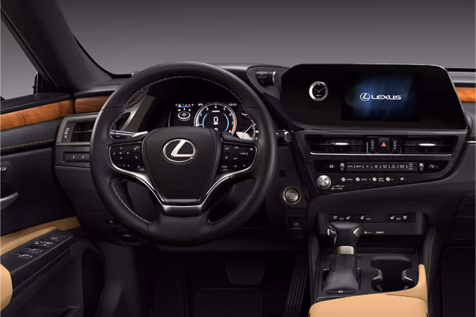 Lexus ES 2026 dashboard with digital instrument cluster and steering wheel