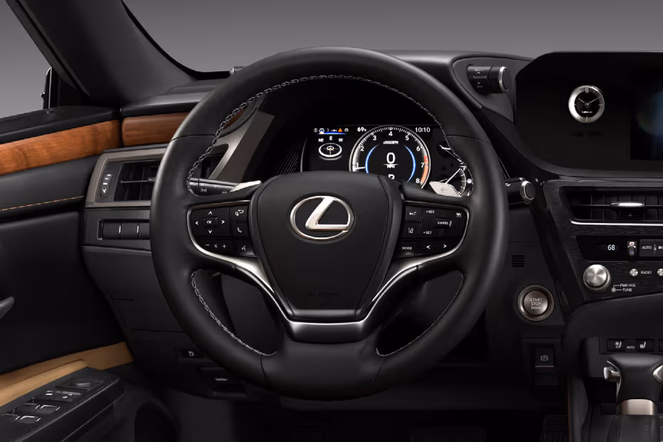 Lexus ES 2026 dashboard with steering wheel view