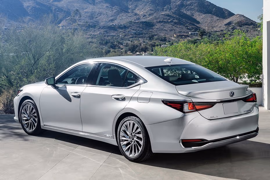 Lexus ES Hybrid 2026 Sedan Sonic Iridium Rear Cross Side View