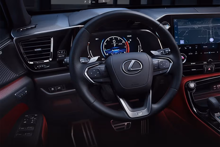 Lexus IS 2026 dashboard with floating touchscreen infotainment system