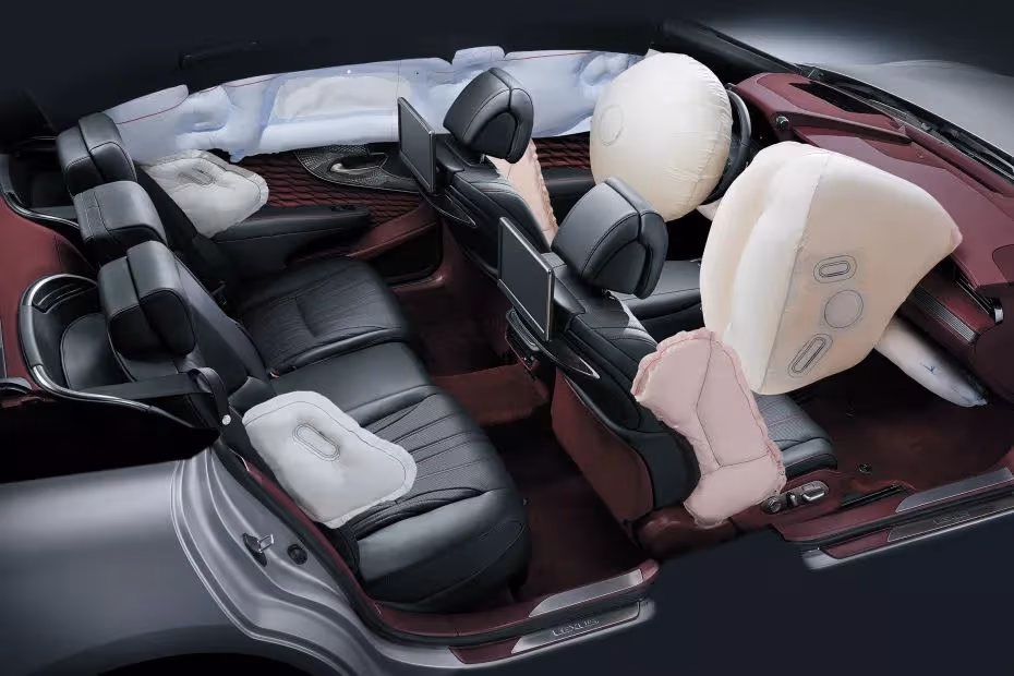 Lexus LS 2026 Sedan Front And Rear Seat With Airbag View