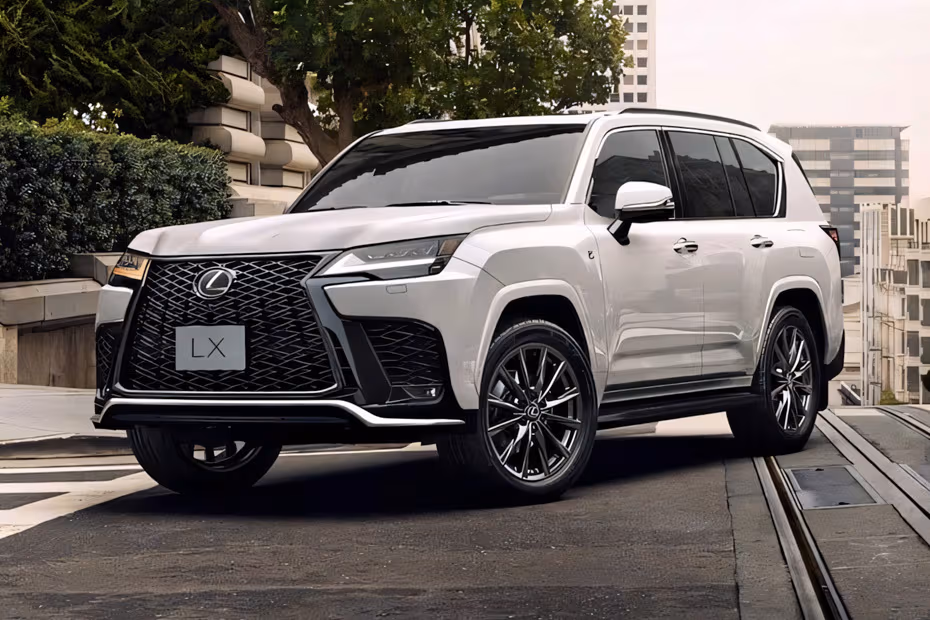 Lexus LX 2026 SUV Sonic Quartz Front Angle View