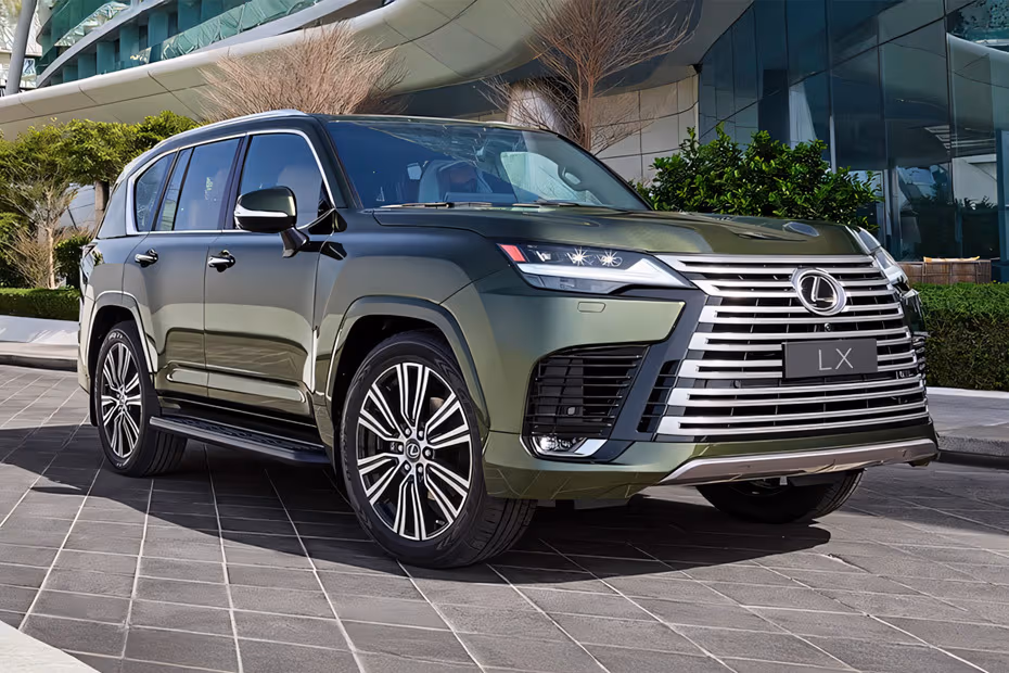 Lexus LX 2026 SUV Terrane Khaki  Front Left side angle view