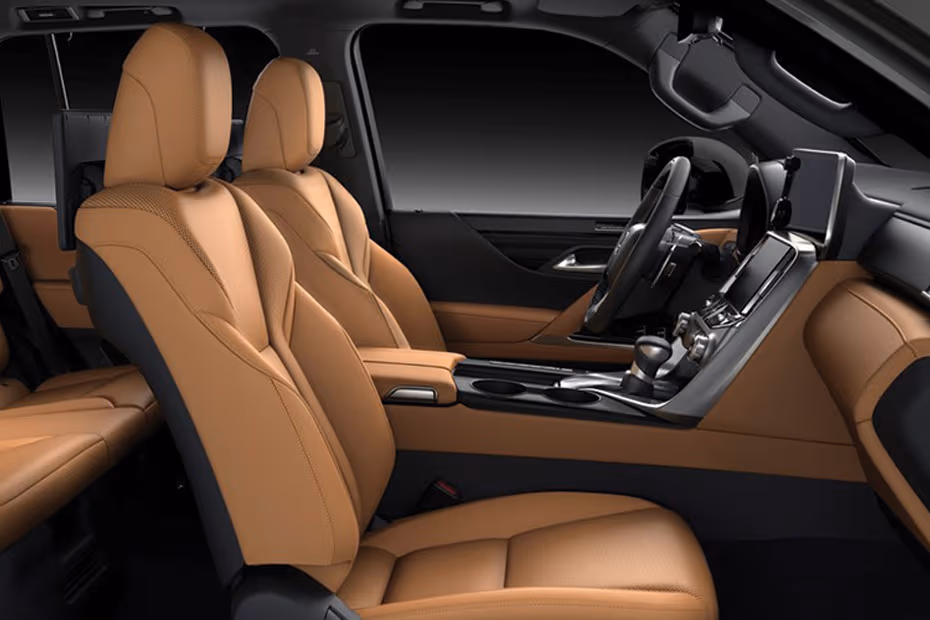 Lexus LX 700H 2026 front passenger cabin view with ambient lighting
