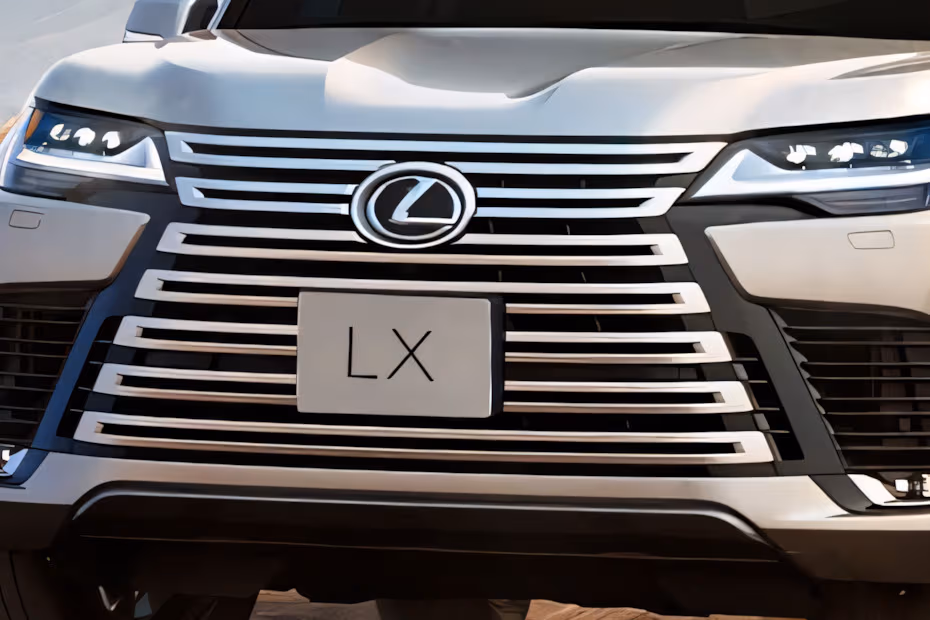 Lexus LX SUV 2026 Sonic Iridium Grille View 